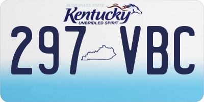 KY license plate 297VBC