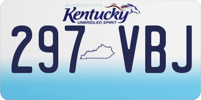KY license plate 297VBJ