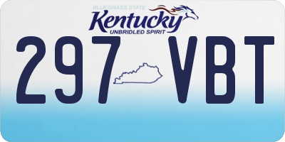 KY license plate 297VBT