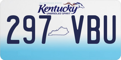 KY license plate 297VBU