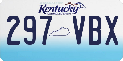 KY license plate 297VBX