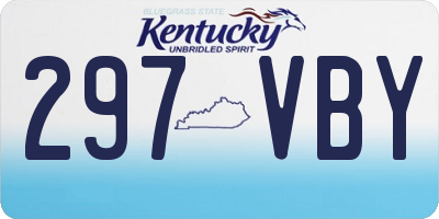 KY license plate 297VBY