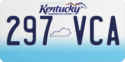 KY license plate 297VCA