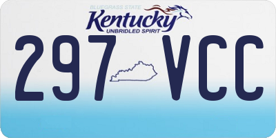 KY license plate 297VCC