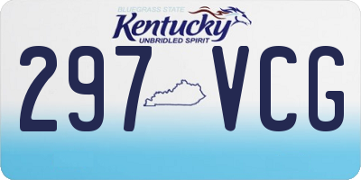KY license plate 297VCG