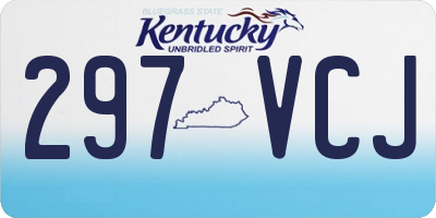 KY license plate 297VCJ