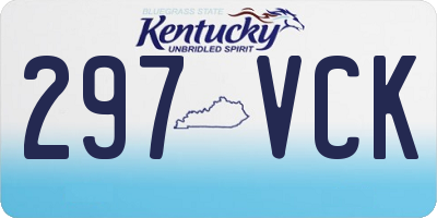 KY license plate 297VCK
