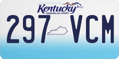 KY license plate 297VCM