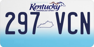 KY license plate 297VCN