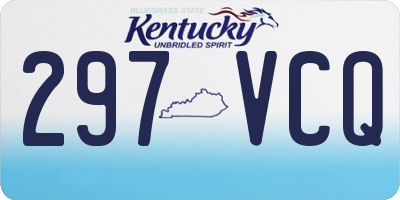 KY license plate 297VCQ
