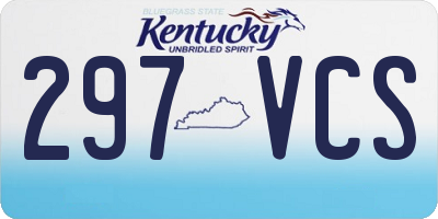 KY license plate 297VCS