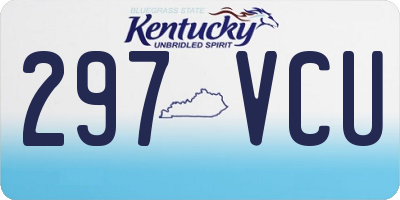 KY license plate 297VCU