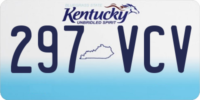 KY license plate 297VCV