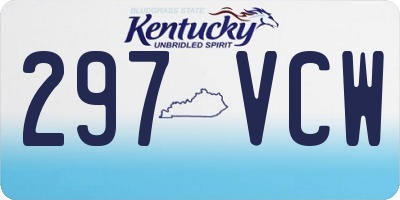 KY license plate 297VCW