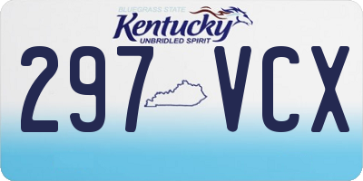 KY license plate 297VCX