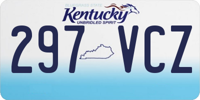 KY license plate 297VCZ