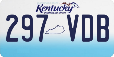 KY license plate 297VDB