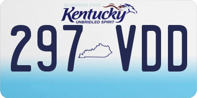 KY license plate 297VDD