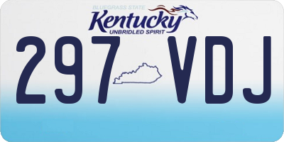 KY license plate 297VDJ