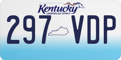 KY license plate 297VDP