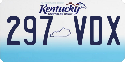 KY license plate 297VDX