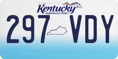 KY license plate 297VDY
