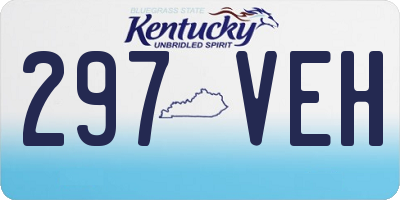 KY license plate 297VEH