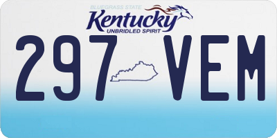 KY license plate 297VEM
