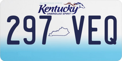 KY license plate 297VEQ