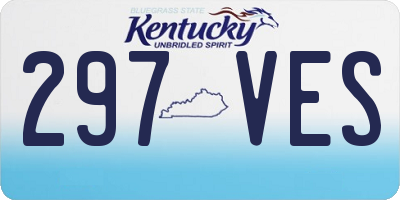 KY license plate 297VES