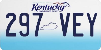 KY license plate 297VEY