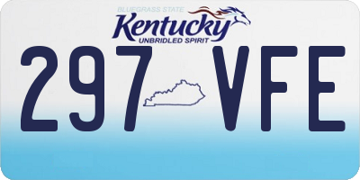 KY license plate 297VFE