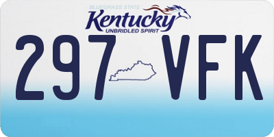 KY license plate 297VFK