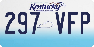 KY license plate 297VFP