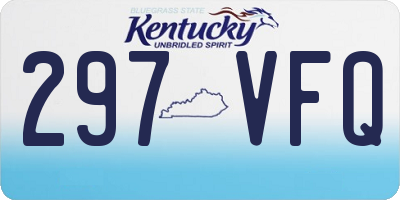 KY license plate 297VFQ