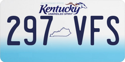 KY license plate 297VFS
