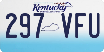 KY license plate 297VFU