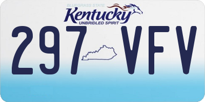 KY license plate 297VFV