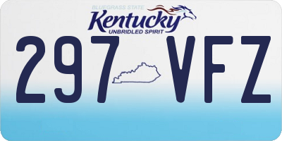 KY license plate 297VFZ
