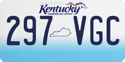 KY license plate 297VGC