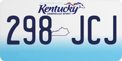 KY license plate 298JCJ