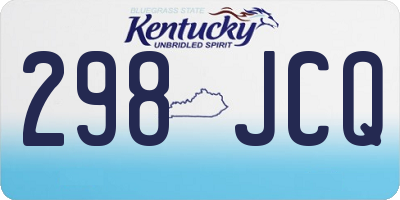 KY license plate 298JCQ