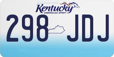KY license plate 298JDJ
