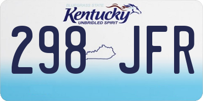KY license plate 298JFR
