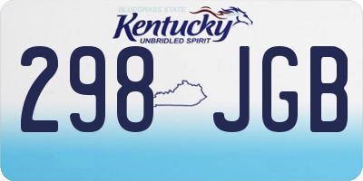 KY license plate 298JGB