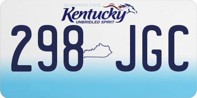 KY license plate 298JGC