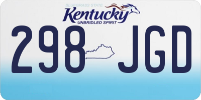 KY license plate 298JGD
