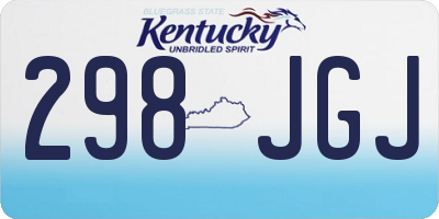 KY license plate 298JGJ