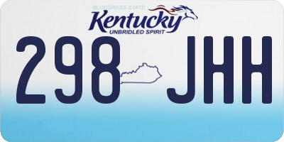 KY license plate 298JHH