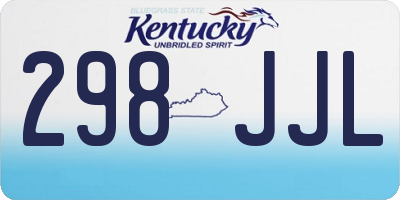 KY license plate 298JJL